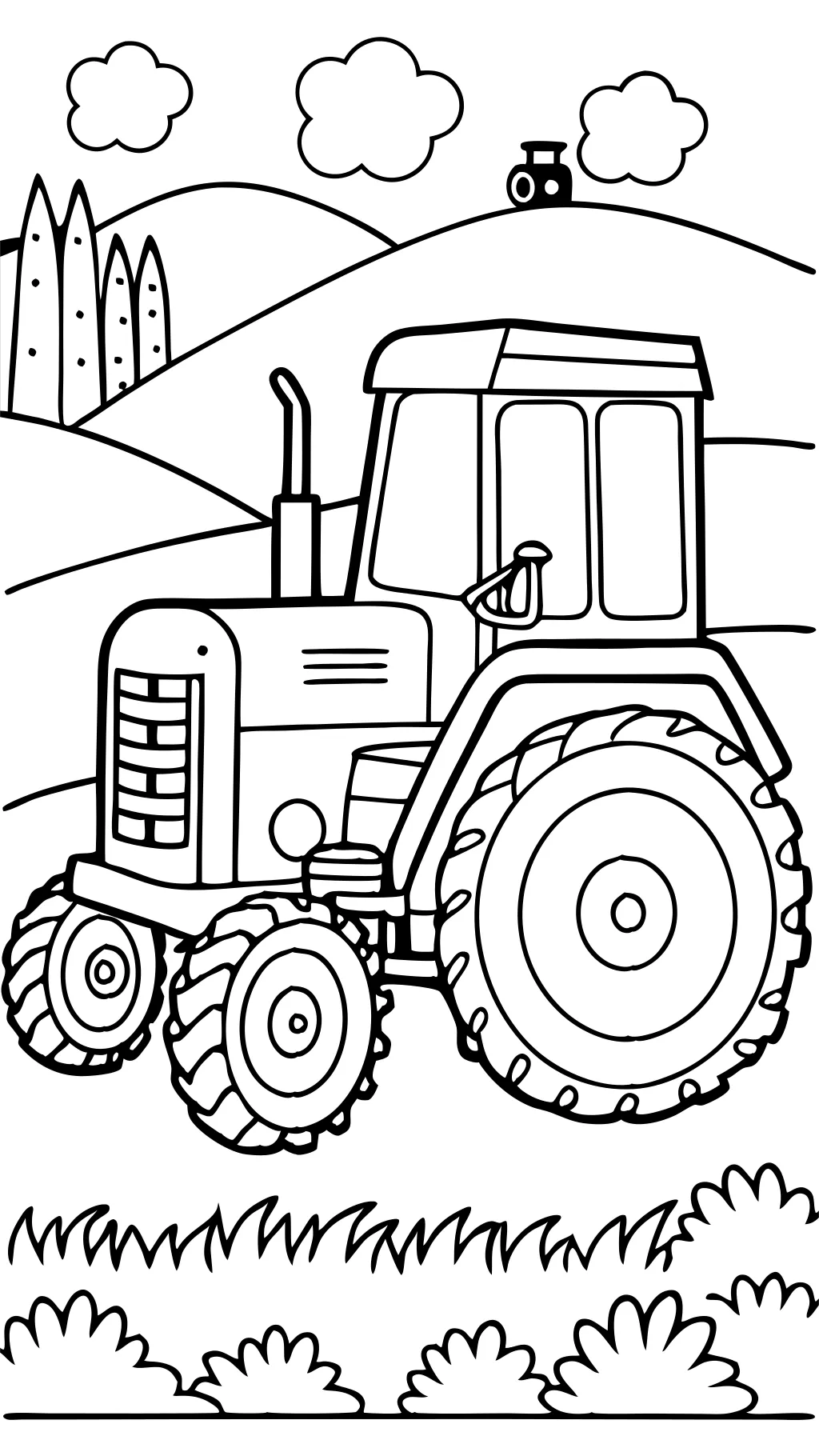 tractor coloring page printable